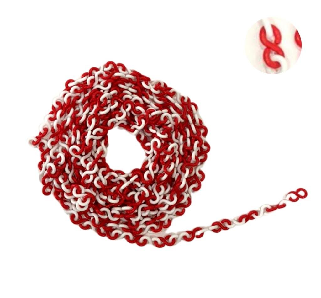 PVC Safety Chain - Red/White